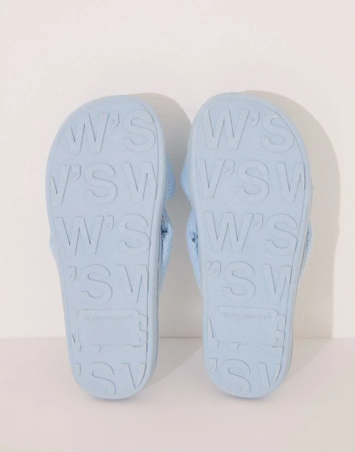 women'secret Blue Knot Waffle Shower Slipper