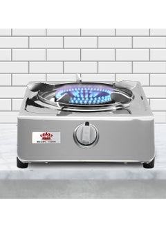 Grace Portable Gas Stove Single Burner Cooker LPG Camping Wok Stainless Steel 4kW Indoor & Outdoor Stainless Steel  - Image 1