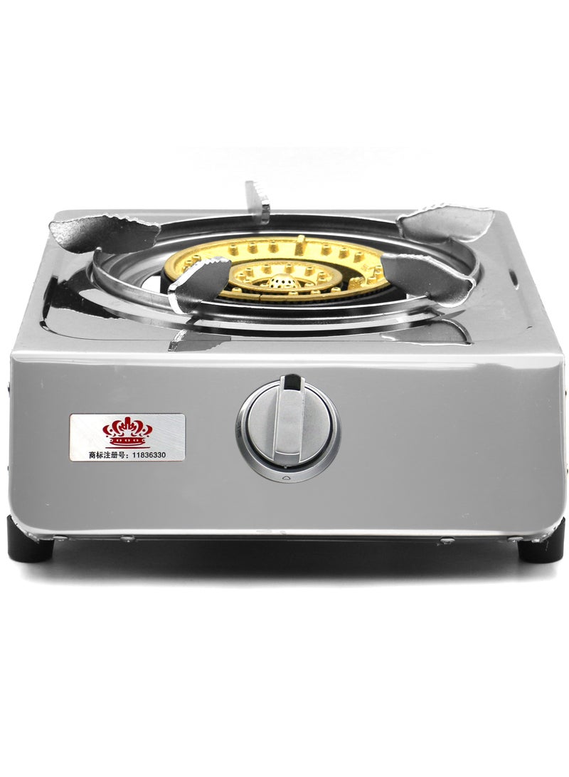 Grace Portable Gas Stove Single Burner Cooker LPG Camping Wok Stainless Steel 4kW Indoor & Outdoor Stainless Steel - Image 3