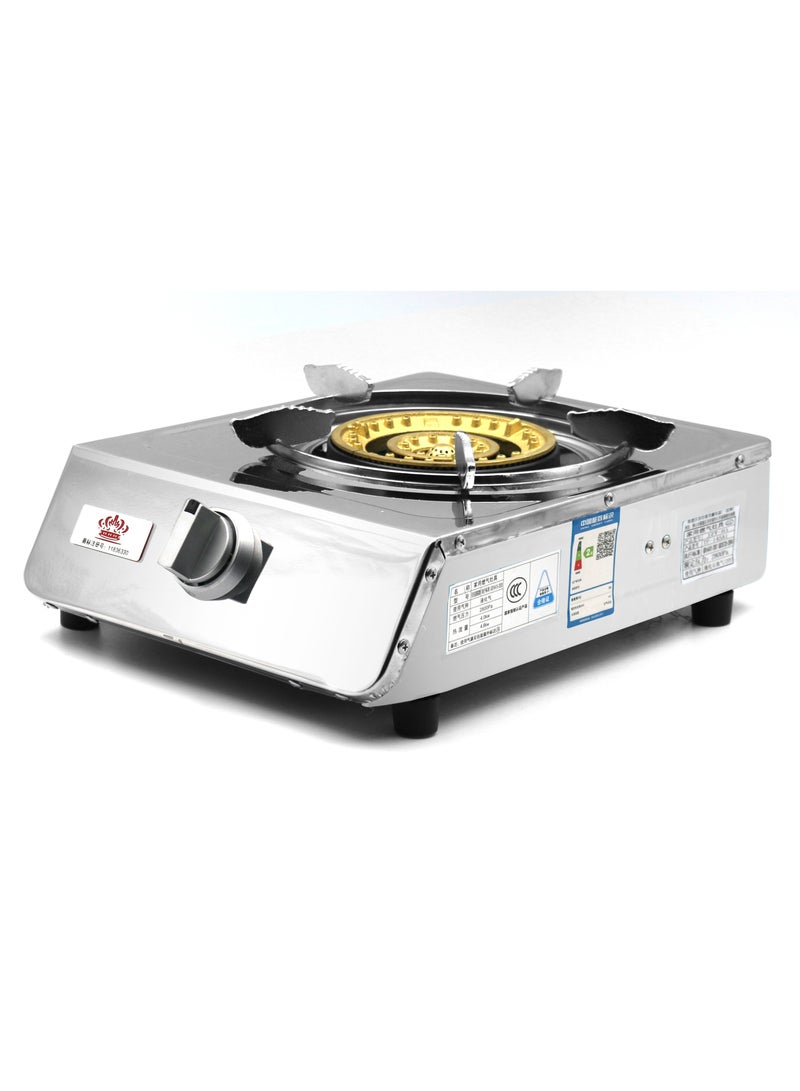 Grace Portable Gas Stove Single Burner Cooker LPG Camping Wok Stainless Steel 4kW Indoor & Outdoor Stainless Steel - Image 4