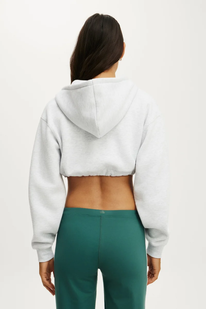 Cotton On  Plush Micro Cropped Zip Through for Women | Best Price UAE