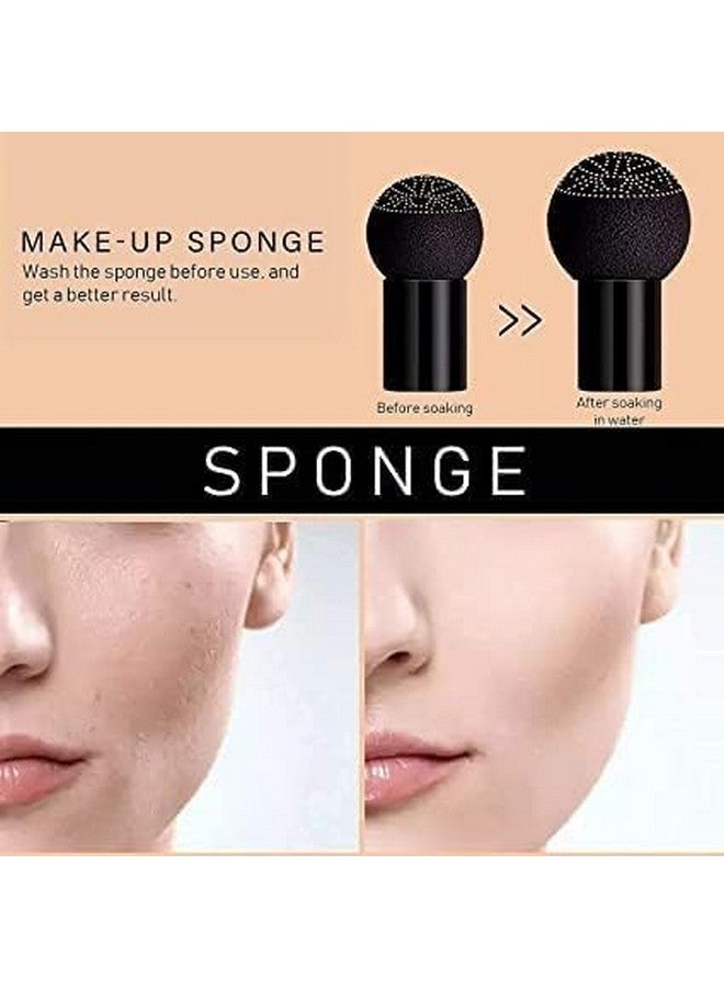 VIHANCO Air Cushion BB Cream Foundation, Light Ivory, Full Coverage, with Mushroom Puff Applicator - Image 2