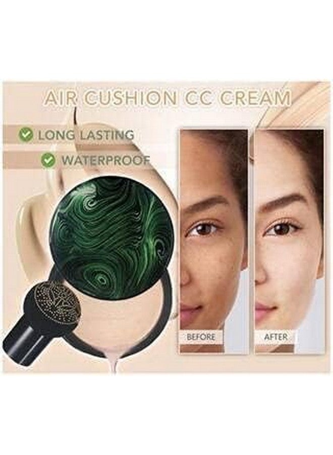VIHANCO Air Cushion BB Cream Foundation, Light Ivory, Full Coverage, with Mushroom Puff Applicator - Image 4