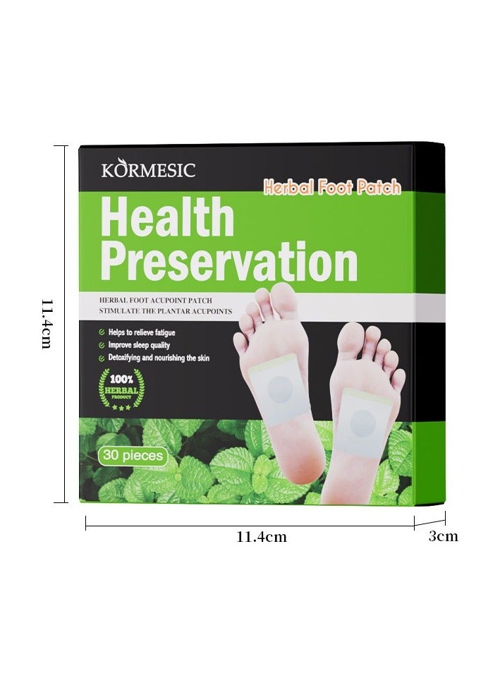 Kormesic Herbal Foot Patches - 2 Packs (30 Patches) Soothing & Relaxing Foot Care - Image 2