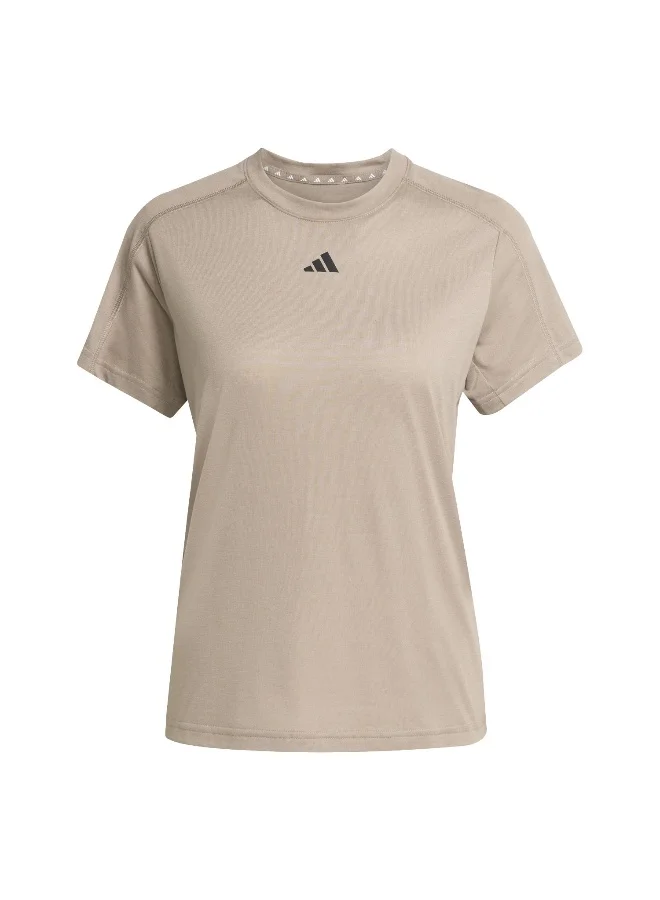 Adidas We Crew T Brown Training T-Shirts For Women XS
