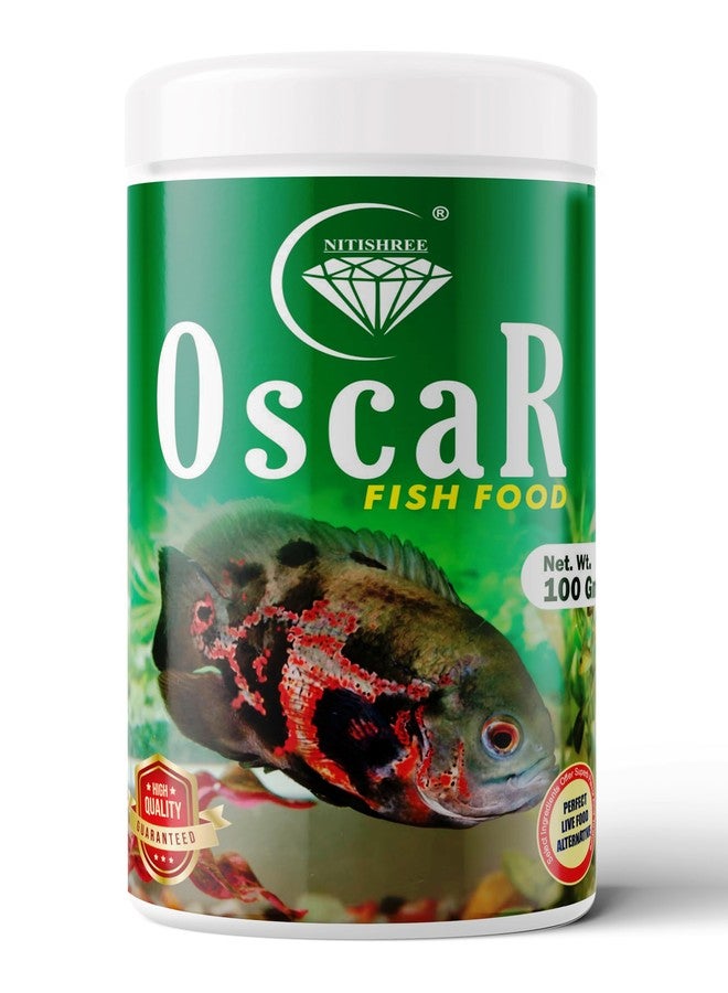 Nitishree Oscar Fish Food Protein and Vitamins, for Color Enhancement, Growth for Baby and Medium Sized Oscar Fishes,(2.5 MM Pellet Size) - 100 gm - Image 1