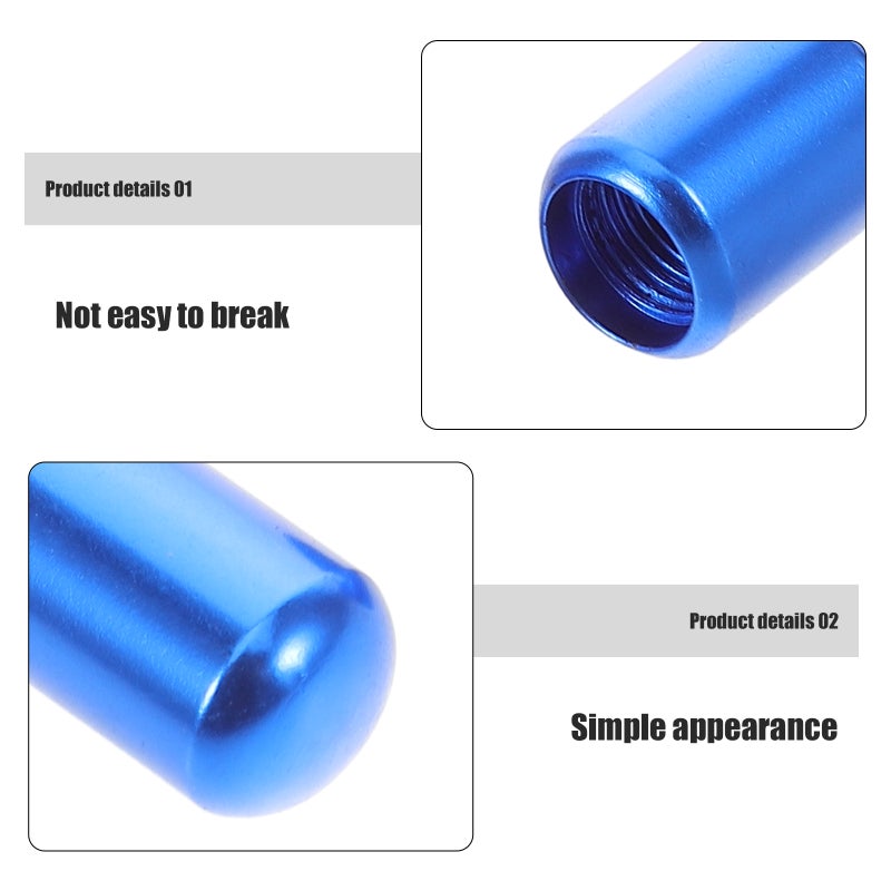 4Pcs Aluminum Alloy Tire Valve Stem Caps Auto Tire Valve Caps Car Accessories Car Tire Caps for Vehicle Cool Tire Valve Stem Covers for Cars - Image 2