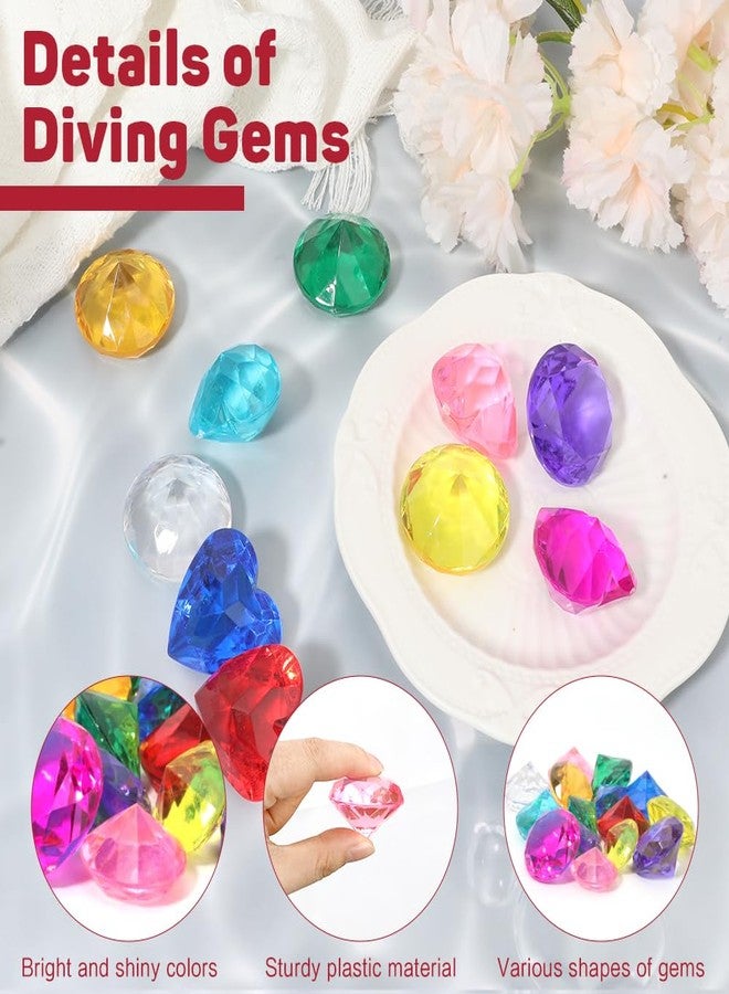 Fenreen Diving Gems Pool Toys, Large Diamond Gem Pool Toys for Kids Ages 4-8-12, 10 PCS Colorful Pool Diving Toys, Swimming Gems Toys, Underwater Sinking Diving Gems for Kids Summer Gift Pool Party Favors - Image 3