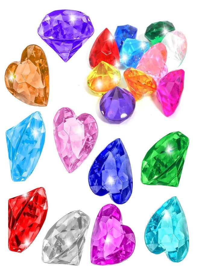 Fenreen Diving Gems Pool Toys, Large Diamond Gem Pool Toys for Kids Ages 4-8-12, 10 PCS Colorful Pool Diving Toys, Swimming Gems Toys, Underwater Sinking Diving Gems for Kids Summer Gift Pool Party Favors - Image 1