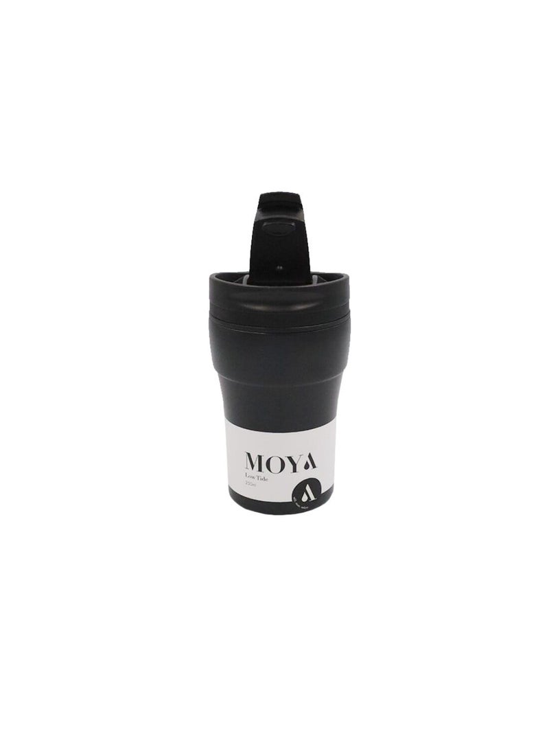 Moya "Low Tide" 250ml Travel Coffee Mug Black/Black - Image 3