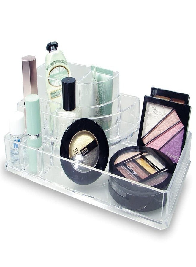 CONNECTWIDE� Acrylic Cosmetic Organizer Cum Jewelry Box for Make Up Lipstick Organizer Holder Multi Slots Qty.(1pcs) Color: White Dimensions:- 16.5 x 8 x 6 cm, - Image 2