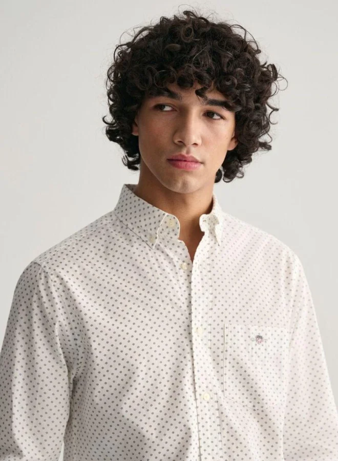 GANT Gant Regular Fit Micro Print Shirt