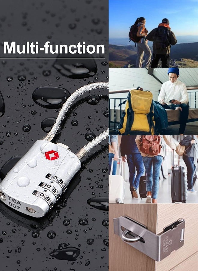 Tersely (2 Pack)TSA Approved Luggage Combination Locks,Travel Suitcase Lock with Zinc Alloy Body Resettable Password Code Padlock for Toolbox, Bag, Backpack, Suit Case, Lockers, Gym, Bike - Image 5