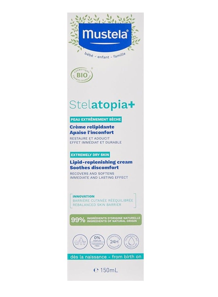 Mustela Stelatopia Plus Lipit Regenerating Cream 150ml - Image 2