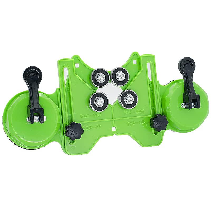 Jamiikury Hole Saw Guide Jig Fixture, 4mm - 83mm Adjustable Punch Locator Drill Guide Glass Drilling Jig with Double Vacuum Suction Bases for Ceramic Glass Marble - Image 1
