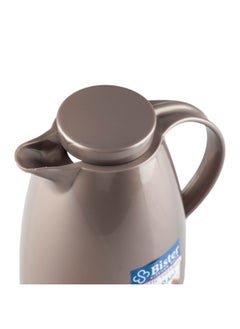 Bister Vacuum Flask 1.0 Liter Plastic Body with White Glass Refil without ASBESTOS l Brown Color  - Image 5