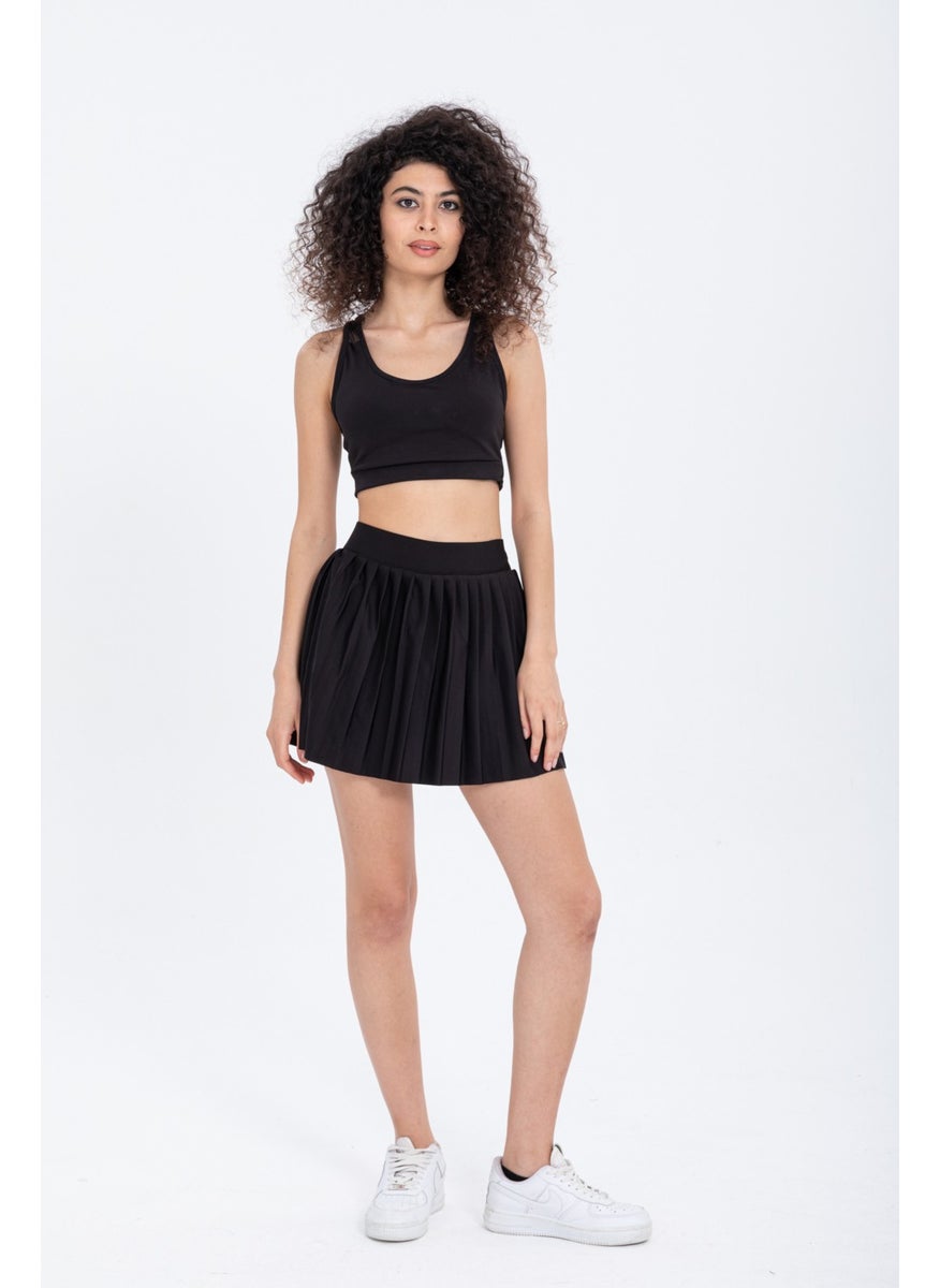 Eke Tekstil - EKE TEKSTİL Sports and Daily Use Black Color Beach Shorts Skirt Pool Sea Swimwear Summer Dance Shorts Skirt - Image 1