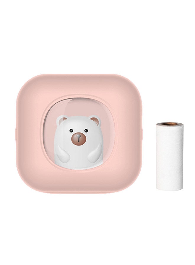 Mini Pocket Thermal Instant Photo Printer Label Maker Machine BT Wireless ConnectSupport Receipt Label Memo Sticker Notes Lists Scrapbook DIY Journal Pictures - with 1 Paper Roll (57x25mm)  - Image 1