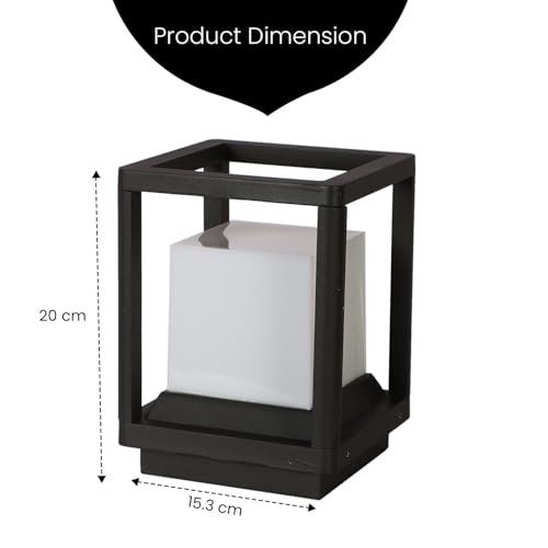 GIGAWATTS Indigo Outdoor Gate Light – 101% Rust & Waterproof Die-Casting Aluminum Exterior Piller Lamp Base Mount for Garden, Boundary Walls & Home Entrances (B22 Holder, Bulb Not Included, Grey) - Image 3
