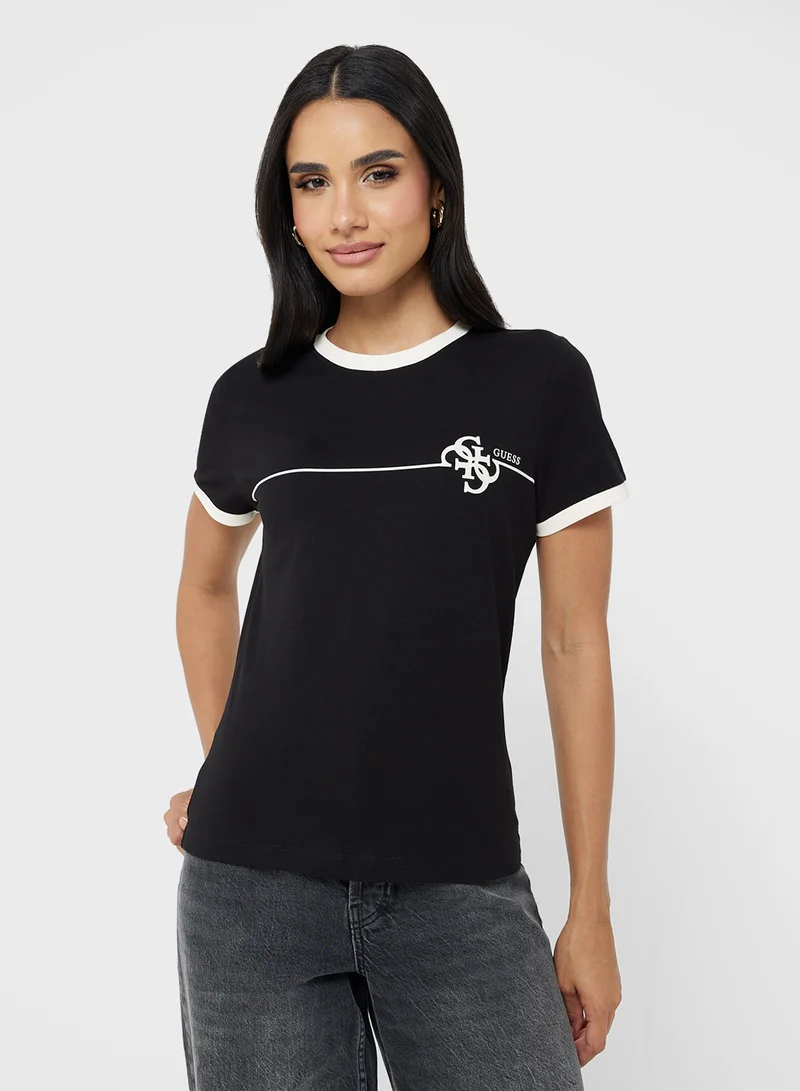 جس Carmen Short Sleeve Crew Neck T-Shirt