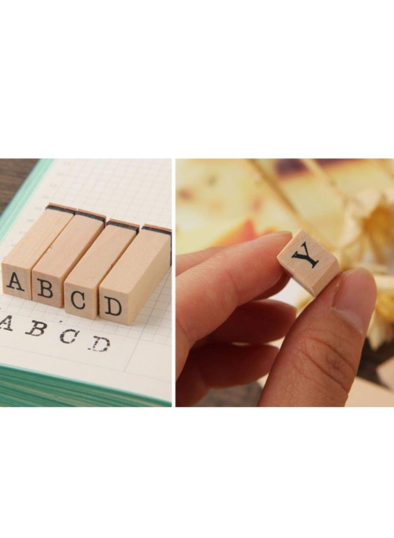 SYOSI Wooden Typeface 24 Letters + 9 Digital Seals with a Wooden Box Gift for Cards Envelopes, Invitations, w i n e Packages, Sealing Wax Included - Image 4