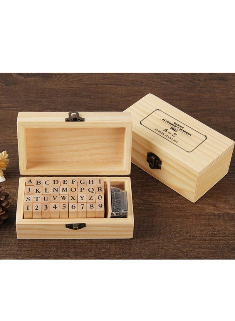 SYOSI Wooden Typeface 24 Letters + 9 Digital Seals with a Wooden Box Gift for Cards Envelopes, Invitations, w i n e Packages, Sealing Wax Included - Image 5