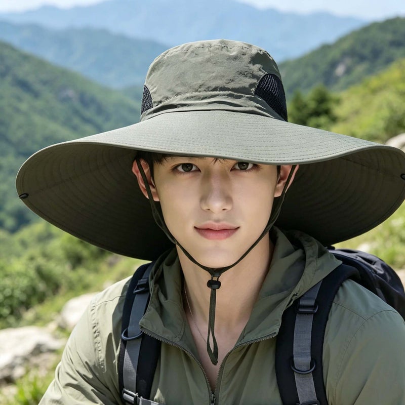 Summer and autumn outdoor denim hat, unisex cap, hiking fisherman’s hat, sun-protection hat, fishing and mountaineering visor, hiking sun hat.