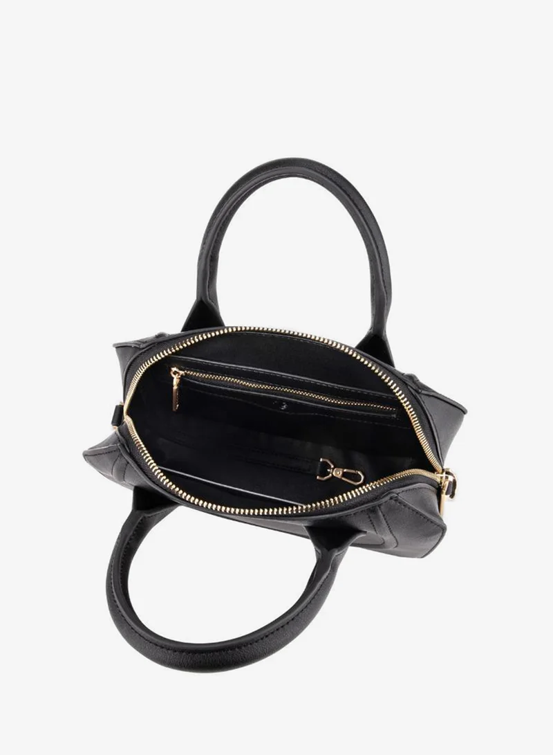 Veganologie  Gemma Crossbody Bag In Onyx With Gold Hardware Made With 1.5 Bamboo Stems for Women | Best Price UAE