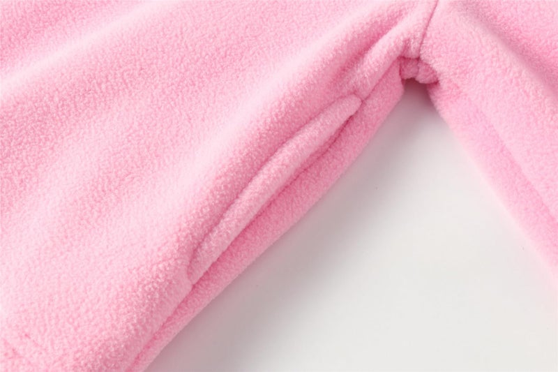 Mud Kingdom Girl's Sweatshirt Polar Fleece Pink Long Sleeve Quarter Zip Mock Neck Pullover for Big Kids Casual Size 12-14 - Image 5