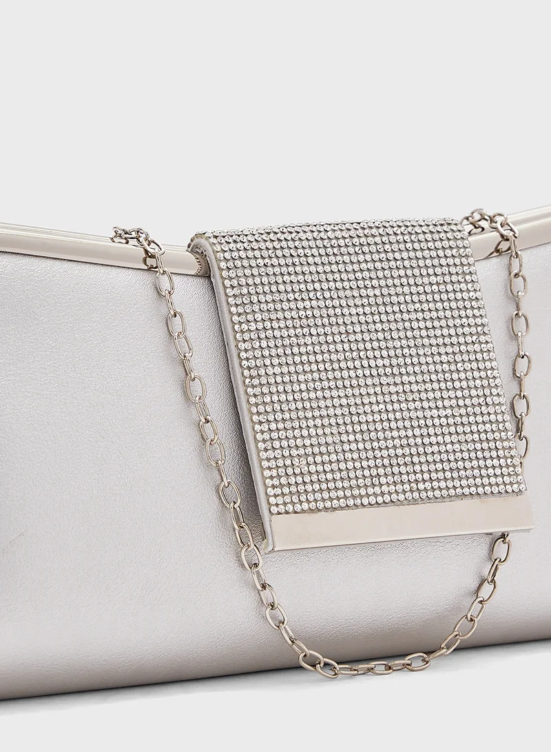 Khizana Metallic Strap Clutch Bag