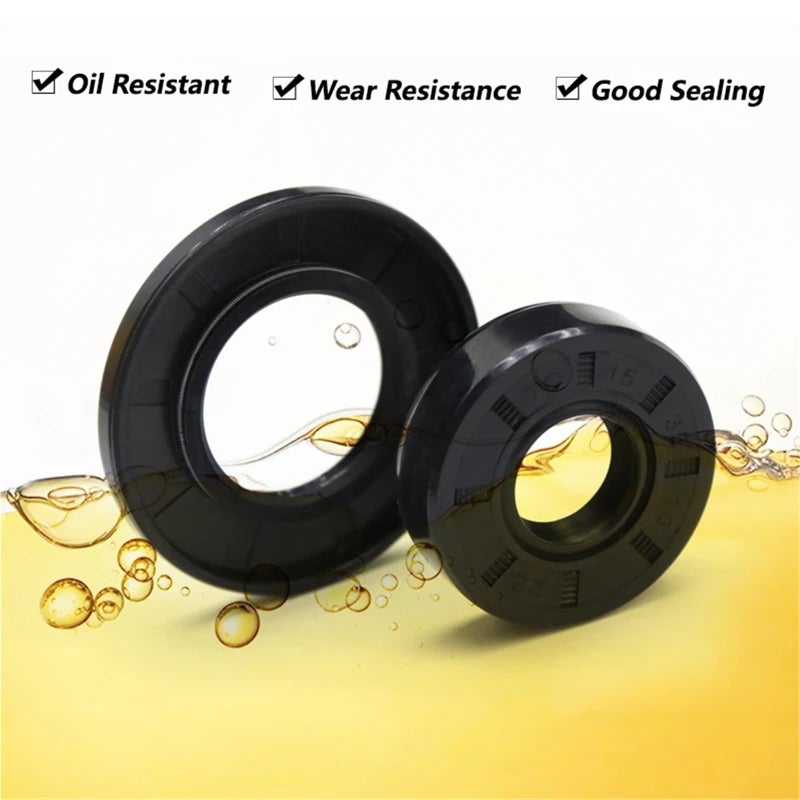 Nitrile Rubber Double Lip Oil Seals 28x45x8mm 2 Pieces Rotating Shaft Gasket - Image 5