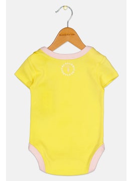 TRUSSARDI Toddlers Girl Graphic Print Sleeveless Bodysuit, Yellow  - Image 2