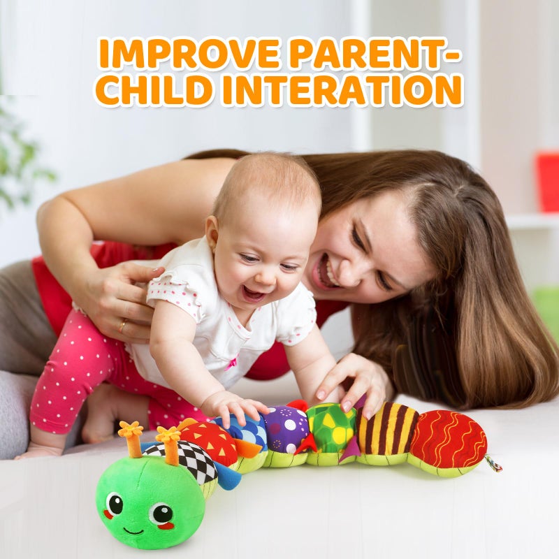 KMUYSL Baby Toys 0-6 6-12 Months, Sensory Music Animal Stuffed Toy for 0 1 2 3 4 5 6+ Months, Plush Toy with Crinkle and Rattles for Infant Newborn, Tummy Time Toys Gifts for 0-3-6-12 Month - Image 5