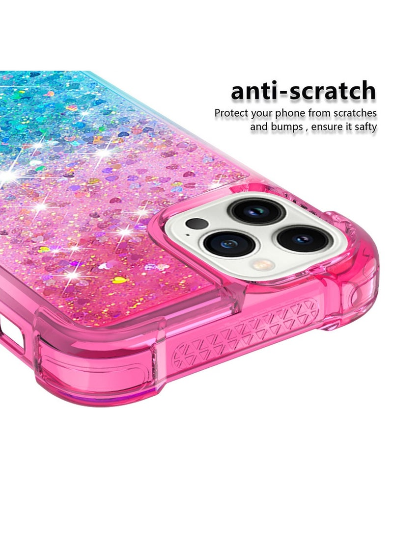 iPhone 15 Promax Case Cover Protector Glitter Bling Sparkle Liquid for Women Girls Flowing Quicksand Anti-Scratch Clear Shockproof Protective Back Cover Accessory for iPhone 15 Prmax - Image 4