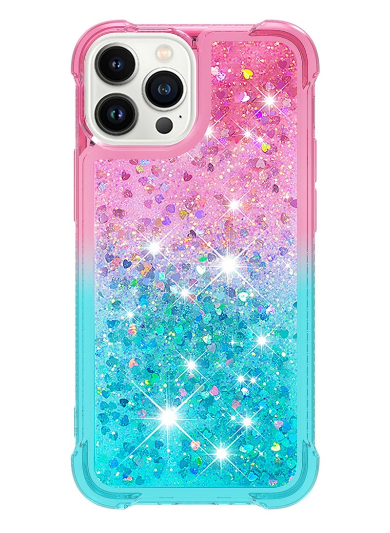 iPhone 15 Promax Case Cover Protector Glitter Bling Sparkle Liquid for Women Girls Flowing Quicksand Anti-Scratch Clear Shockproof Protective Back Cover Accessory for iPhone 15 Prmax - Image 3