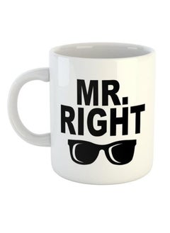 Story Of Candle Ceramic Mug With “MR RIGHT” Design Printed In White  - Image 1