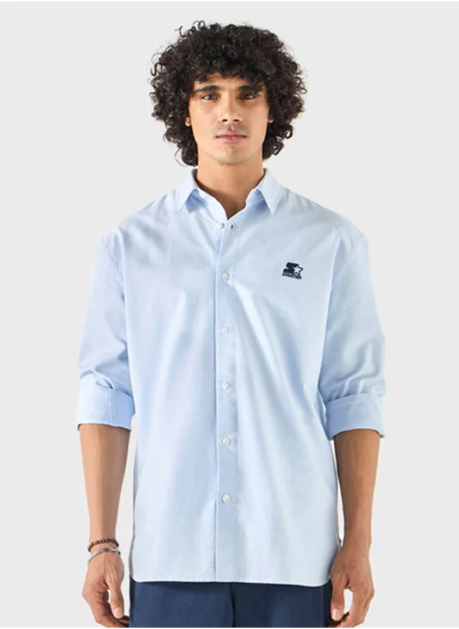 ستارتر Logo Print Reglar Fit Button Down Shirt