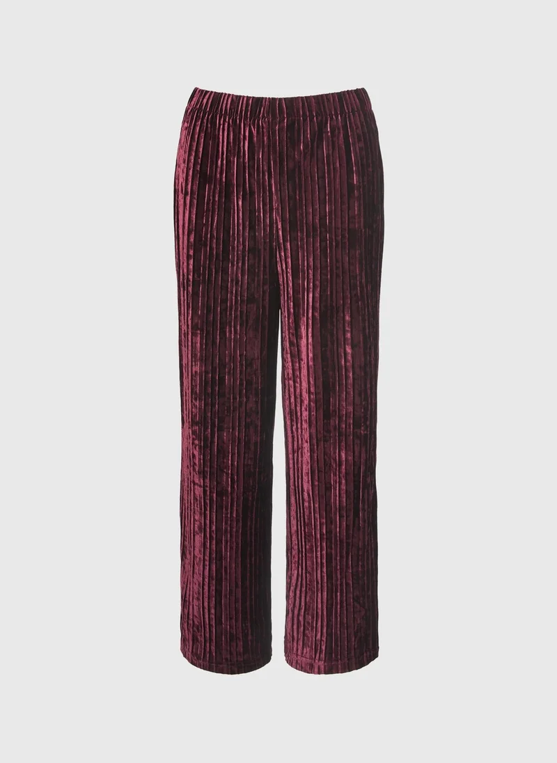 Matalan Et Vous Burgundy Velvet Co-Ord Trousers