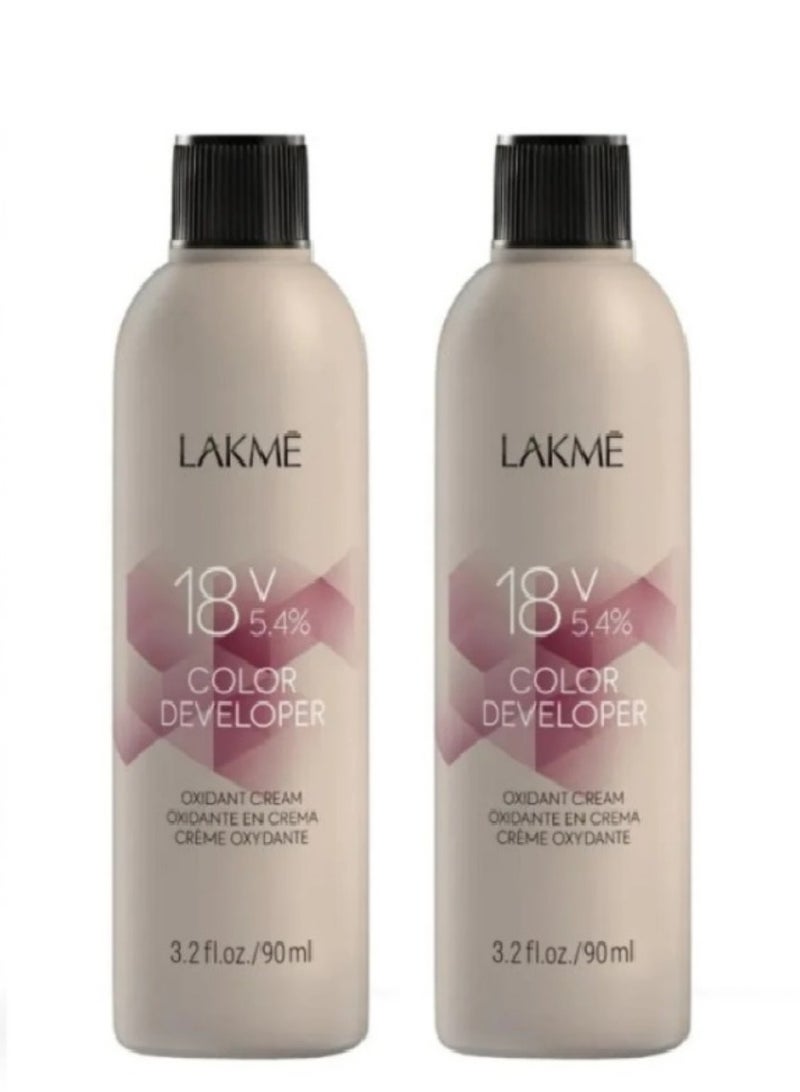 لاكمي 2 قطعة من لاكمي مطور لون 18 فولت 5.4٪ - 90 مل