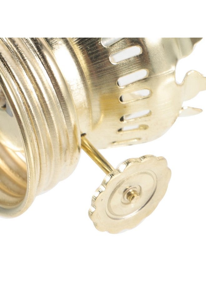 UKCOCO 2Pcs Oil Lamp Wick Replacement, Kerosene Lamp Accessories Brass Plated Burner with Reduction Collar Cotton Lamp Wick Base Chimney Decor - Image 3