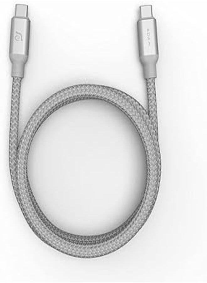 ADAM ELEMENTS - CaSa C200 USB-C To USB-C Charging Cable - 100W SILVER - Image 1
