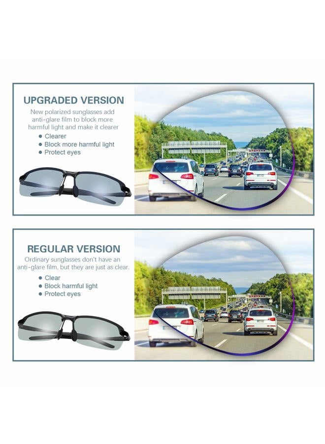 YIMI Blue Light Blocking Computer GlPhotochromic Polarized SunglUV Protection Safety Googles for Men and Women Day and Night Spring Hinge Sports Driving Eyewear Anti Glare Eyestrain Eyegl - Image 5