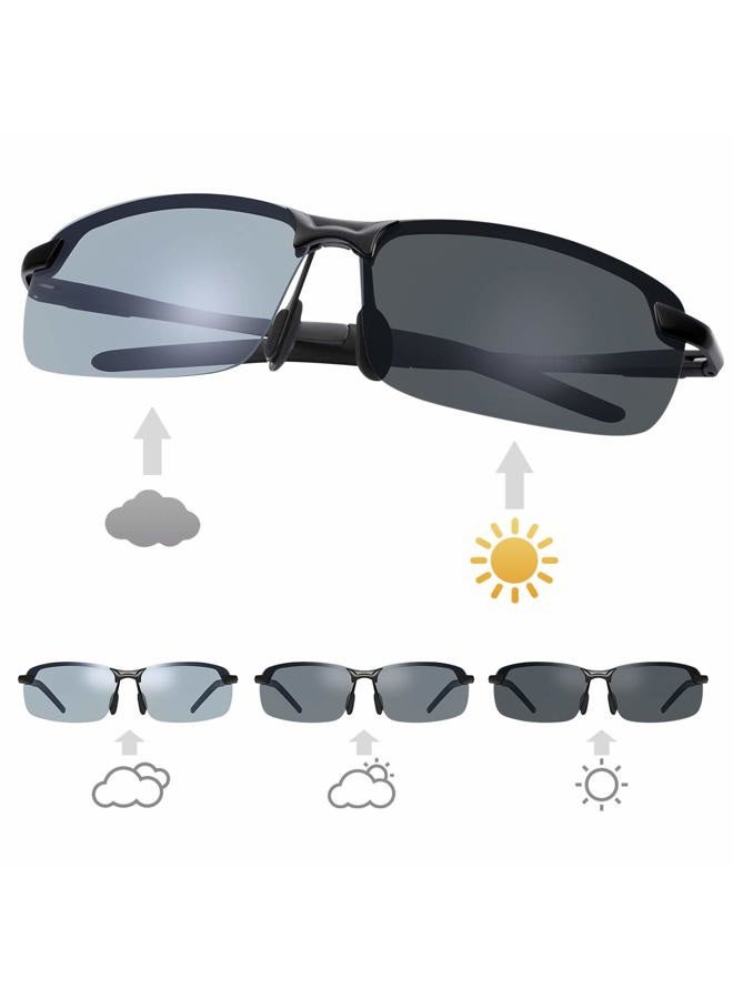 YIMI Blue Light Blocking Computer GlPhotochromic Polarized SunglUV Protection Safety Googles for Men and Women Day and Night Spring Hinge Sports Driving Eyewear Anti Glare Eyestrain Eyegl - Image 2
