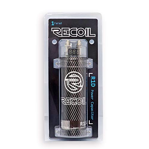 RECOIL R1D 1.0 Farad Car Audio Energy Storage Reinforcement Capacitor with Blue Digital Read-Out - Image 5