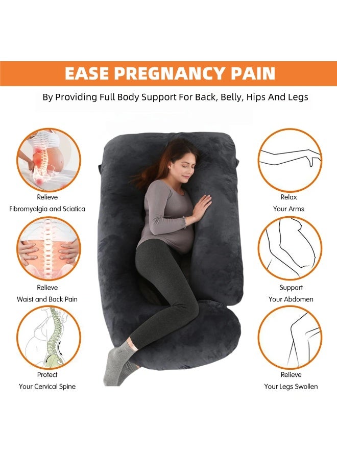 SHEIDLIN Pregnancy Pillows for Sleeping, G-Shaped Full Body Maternity Support Pillow, with Removable Cover, Support for Back, Legs, Belly for Pregnant Women, Pregnancy Pillow for Women - Image 2