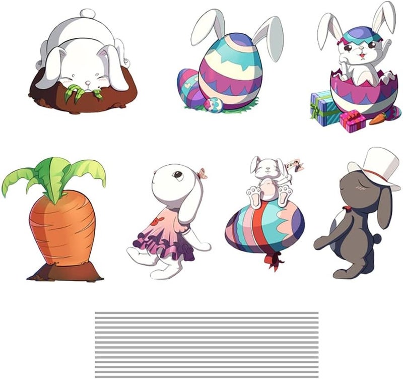 ويوبلز لافتات عيد الفصح الخارجية مع أوتاد، لافتات خارجية على شكل أرنب وبيضة وكتكوت - Image 2