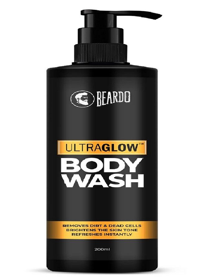 Beardo UltraGlow Body Wash for Men, 200ml | Brightens and Lightens Skin Tone | Cleanses and helps lighten Tan | Contains Mulberry & Bearberry Extracts - Image 1
