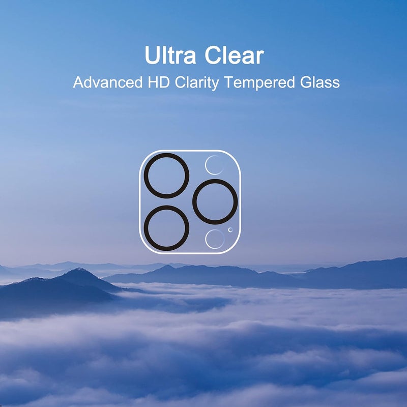 Ailun 3 Pack Camera Lens Protector for iPhone 16 Pro / 14 Pro & iPhone 16 Pro Max / 14 Pro Max,Tempered Glass,9H Hardness,Anti-Scratch,Case Friendly[Does not Affect Night Shots] - Image 4