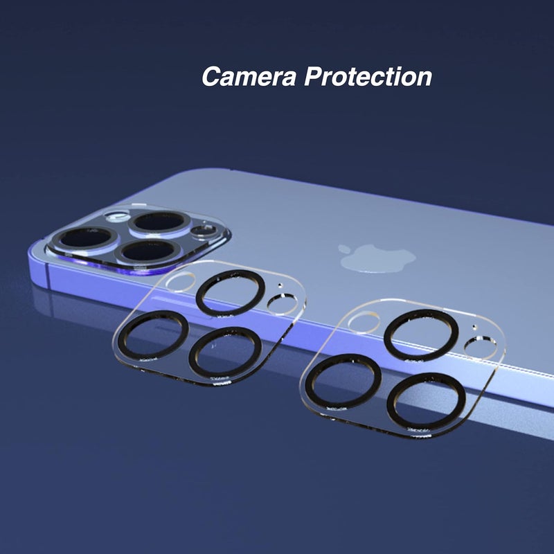 Ailun 3 Pack Camera Lens Protector for iPhone 16 Pro / 14 Pro & iPhone 16 Pro Max / 14 Pro Max,Tempered Glass,9H Hardness,Anti-Scratch,Case Friendly[Does not Affect Night Shots] - Image 2