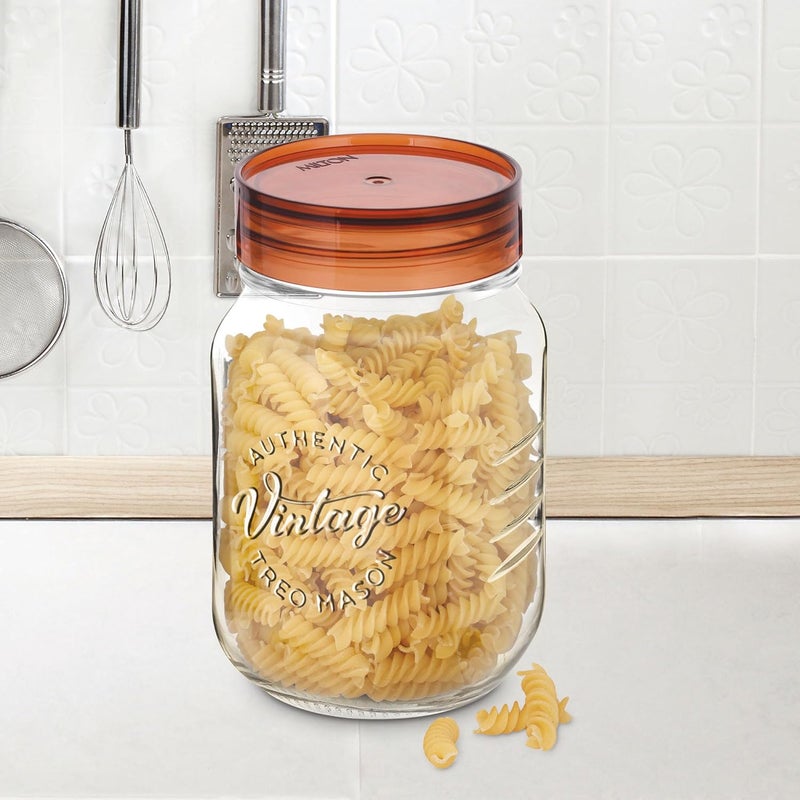 TREO By Milton Vintage Glass Jar with Airtight Lid Glassy Kitchen Storage Container, BPA Free, Transparent Storage Organizer, Multipurpose Dabba for Food, Spice, Cereals, Cookies, Dry Food, 1500ml - Image 5